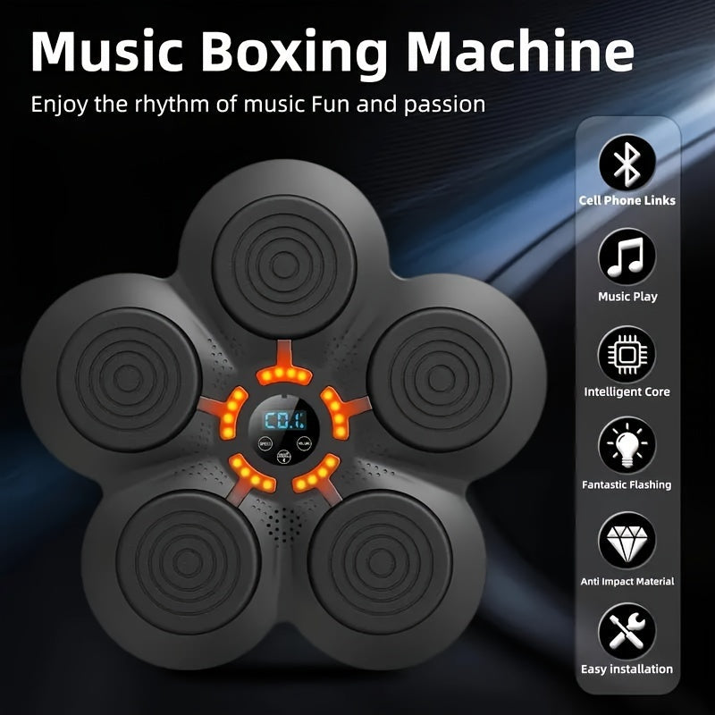 Music Boxing Machine, Rechargeable Boxing Equipment Wall Mount, Home Smart Boxing Target Exercise Machine, Electronic Focus Agility Training Digital Boxing
