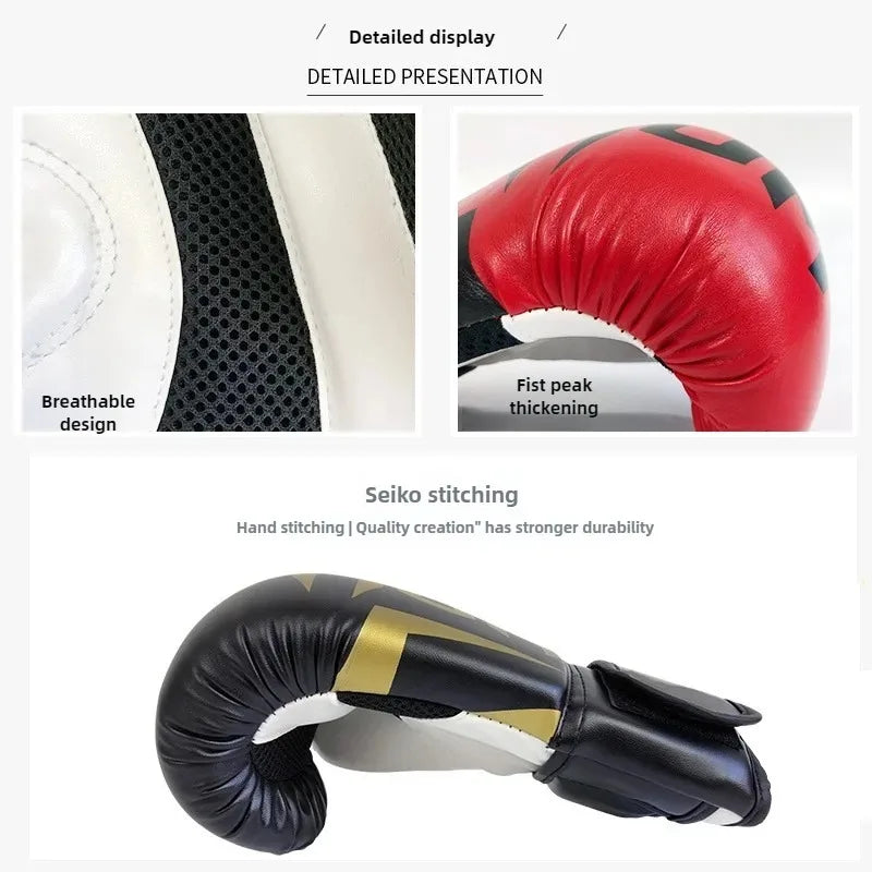 Premium PU Boxing Gloves – Comfortable, Durable &amp; Perfect for beginners - pro levels